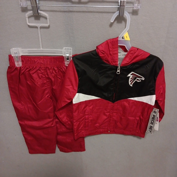 Atlanta Falcons Red and Black Hooded Jacket and Pants Set. Fits Up To 3t - Picture 2 of 5